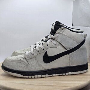 Size 10 - Nike Dunk High Light Bone Grey Black Mens Sneakers 2016 904233-002